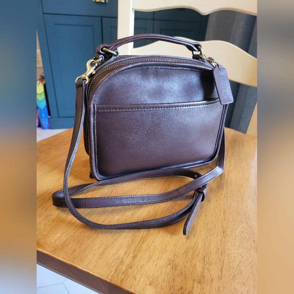 Coach Vintage Brown Lunchbox Zip Bag 9991 Crossbody